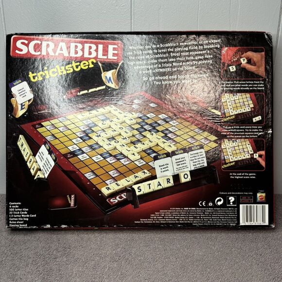 Scrabble Trickster Crossword Game Mattel Complete 2010 Preowned Good Condition - Picture 2 of 13